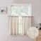 Tollpiz Linen Tier Curtain Rod Pocket Semi Sheer Half Kitchen Curtains Burlap Light Filtering Thick Linen Drape for Bathroom 30 x 36 inches Long Natural Set of 2 Panels