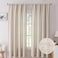 Tollpiz Short Linen Curtains Bedroom Rod Pocket Semi Sheer Curtain Burlap Light Filtering Thick Linen Drapes for Living Room 38 x 45 inches Long Natural Set of 2 Panels