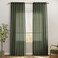 PANELSBURG Olive Green Linen Cotton Blend Curtains Earth Tone Light Filtering Lightweight Panels for Modern Natural Organic Living Space 84 Inch Length