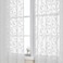 OWENIE Furman Sheer White Curtains 84 inches Long for Bedroom Living Room 2 Panels Set White Curtains Jacquard Clip Light Filtering Semi Sheer Curtain Rod Pocket Window Drapes 2 Pcs Each 40 W 84 L