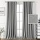 H.VERSAILTEX HVERSAILTEX 100 Blackout Linen Look Curtains for Bedroom 96 inch Light Blocking Drapes with Double Face Linen Back Tab Loop Pocket Textured Burlap Curtains for Living Room 2 Panels Heathe