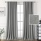 H.VERSAILTEX HVERSAILTEX 100 Blackout Linen Look Curtains for Bedroom 96 inch Light Blocking Drapes with Double Face Linen Back Tab Loop Pocket Textured Burlap Curtains for Living Room 2 Panels Heathe