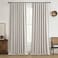 QJmydeco Black Out 96 Inch Long Boho Curtains 2 Panel Set Farmhouse Curtains for Living Room DarkeningThermalNoise Reduction Textured Flax Linen Drape 8ft HookRing Included Birch Off White 50x96