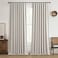QJmydeco Black Out 96 Inch Long Boho Curtains 2 Panel Set Farmhouse Curtains for Living Room DarkeningThermalNoise Reduction Textured Flax Linen Drape 8ft HookRing Included Birch Off White 50x96