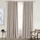QJmydeco Nursery Curtains Neutral Blackout Floor to Ceiling Track Privacy Curtains for Large Windows Room Divider Ecru Faux Linen Drapes 102 Inches Long Light Blocking W50 x L102 2 Panels