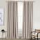 QJmydeco Nursery Curtains Neutral Blackout Floor to Ceiling Track Privacy Curtains for Large Windows Room Divider Ecru Faux Linen Drapes 102 Inches Long Light Blocking W50 x L102 2 Panels