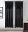 GLORY RUGS Window Panel with Attached Valance Curtain Bedroom Living Room Dining 42X84 Black