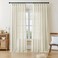 Joydeco Linen Curtains 108 Inch Length 2 Panel SetsLight Filtering Curtains for Bedroom 52 Inch Wide Living Room Drapes with Back Tabs Rod Pockets W52 x L108 Inch Beige