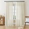 Joydeco Linen Curtains 108 Inch Length 2 Panel SetsLight Filtering Curtains for Bedroom 52 Inch Wide Living Room Drapes with Back Tabs Rod Pockets W52 x L108 Inch Beige