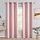 MIULEE 90 Long Room Darkening Curtains Thermal Insulated Drapes Solid Window Treatment Set Grommet Top Light Blocking Blackout Curtain for Living RoomBedroom 2 Panels Light Pink