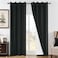 Joydeco Black Blackout Curtains 96 Inches Long 100 Blackout Curtain for Bedroom Grommet Thermal Insulated Noise Reducing Window Drapes 2 Panels Set Black52 Wx96 L