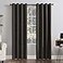 Sun Zero Columbia 2Pack Thermal Energy Saving 100 Blackout Grommet Curtain Panel Pair 50 x 95 Walnut Brown