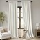 PANELSBURG 86 Inch Blackout Curtains Cat Proof Linen Textured Back Tab Drapes for Bedroom Living Room 52 W x 86 L 2 Panels Set Cream Ivory