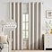 MIULEE 100 Blackout Linen Textured Curtains for Bedroom Solid Thermal Insulated Ivory Grommet Room Darkening Curtains Drapes Luxury Decor for Living Room 52 x 92 Inch 2 Panels