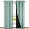 NICETOWN Aqua Blue Blackout Curtains 80 inches Long Full Light Blocking Drapes with Black Liner for Nursery Thermal Insulated Draperies for Hall Villa 2 Pieces 42 Wide Each Panel Aqua Blue