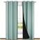 NICETOWN Aqua Blue Blackout Curtains 80 inches Long Full Light Blocking Drapes with Black Liner for Nursery Thermal Insulated Draperies for Hall Villa 2 Pieces 42 Wide Each Panel Aqua Blue