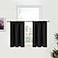 BGment Black Cafe Curtains 24 Inch Length 2 Panels Small Half Drapes with Rod Pocket Privacy Blackout Blinds for Bathroom Kitchen Window Over Sink 29 x 24 Inch