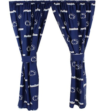 College Covers Everything Comfy Penn State Nittany Lions Curtain Panel Set 2 Panels 2 Matching Tie Backs 42 inches Wide by 84 inches Long