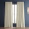 HPD Half Price Drapes Room Darkening Curtains for Bedroom Vintage Textured Faux Dupioni Silk Curtains for Living Room 1 Panel 50 X 120 Off White