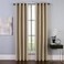 Curtainworks Malta Faux Silk Grommet Single Curtain Panel 50 by 84 Sand