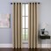 Curtainworks Malta Faux Silk Grommet Single Curtain Panel 50 by 84 Sand