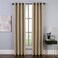 Curtainworks Malta Faux Silk Grommet Single Curtain Panel 50 by 84 Sand