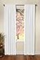 COTTON CRAFT White Curtain Window Panel Drapes Set of 2 Thick Cotton Duck Fabric Reverse Tab Top Window Treatment Bonus Tie Backs Clean Crisp Elegant Look Bedroom Living Room 50 W x 84 L