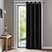 Deconovo Blackout Curtain Panel Solid Grommet Top Thermal Insulated EnergySaving MachineWashable Room Darkening Window Treatment for Bedroom Living Room 1 Panel Black 42W x 63L