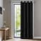 Deconovo Blackout Curtain Panel Solid Grommet Top Thermal Insulated EnergySaving MachineWashable Room Darkening Window Treatment for Bedroom Living Room 1 Panel Black 42W x 63L