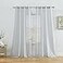 HLC.ME HLCME 2 Piece Semi Sheer Voile Drapery Window Curtain Grommet Panels for Bedroom 54 W x 95 L Silver Grey