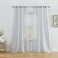 HLC.ME HLCME 2 Piece Semi Sheer Voile Drapery Window Curtain Grommet Panels for Bedroom 54 W x 95 L Silver Grey