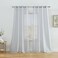 HLC.ME HLCME 2 Piece Semi Sheer Voile Drapery Window Curtain Grommet Panels for Bedroom 54 W x 95 L Silver Grey