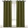 NICETOWN Blackout Room Darkening Window Curtain for Christmas Decoration Thermal Insulated Solid Grommet Blackout CurtainDrape for Living Room Single Panel 42 by 84 inches Olive Green
