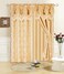 All American Collection New 4 Piece Drape Set with Attached Valance and Sheer with 2 Tie Backs Included 84 Length Gold