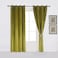 Cherry Home Super Soft Luxury Velvet Decor Moss Green Thermal Blackout Curtain Panel Drapes Grommet Draperies Eyelet 52Wx96L inch Green Yellow2 Panels