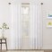 No. 918 No 918 Alison Floral Lace Sheer Rod Pocket Curtain Panel 58 x 72 White