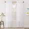 No. 918 No 918 Alison Floral Lace Sheer Rod Pocket Curtain Panel 58 x 72 White