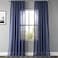 HPD Half Price Drapes Linen Sheer Curtains 96 Inches Long Linen curtain for Bedroom Living Room 1 Panel 50W x 96L Blue Lapis