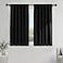 PONY DANCE Blackout Window Curtains Insulating Against Drafts Drapes Noise Reducing Thermal Insulated Back TabRod Pocket Draperies 52 x 45inch Long Black Double Panels