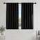 PONY DANCE Blackout Window Curtains Insulating Against Drafts Drapes Noise Reducing Thermal Insulated Back TabRod Pocket Draperies 52 x 45inch Long Black Double Panels