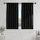 PONY DANCE Blackout Window Curtains Insulating Against Drafts Drapes Noise Reducing Thermal Insulated Back TabRod Pocket Draperies 52 x 45inch Long Black Double Panels