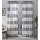 Exclusive Home EXCLUSIVE HOME Darma Sheer Linen Rod Pocket Curtain Panel Pair 50x96 Black Pearl