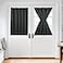 Deconovo Room Darkening Door Curtain Thermal Insulated Privacy Panel for Glass Doors and Sidelights Dual Rod Pocket Tieback 54W x 40L Dark Grey 1 Panel