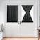 Deconovo Room Darkening Door Curtain Thermal Insulated Privacy Panel for Glass Doors and Sidelights Dual Rod Pocket Tieback 54W x 40L Dark Grey 1 Panel