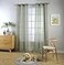 MIUCO Semi Sheer Curtains Poly Linen Textured Solid Grommet Curtains 84 Inches Long for Living Room 2 Panels 2 x 37 Wide x 84 Long Sage