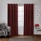 Exclusive Home EXCLUSIVE HOME Velvet Heavyweight Light Filtering Grommet Top Curtain Panel Pair 54x96 Burgundy