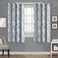 Exclusive Home EXCLUSIVE HOME Branches Linen Blend Grommet Top Curtain Panel Pair 54x63 Teal