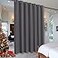 RYB HOME Blackout Room Divider Curtains Privacy Loft Screen Adjustable Ceiling to Floor Curtain Drapes Partitions for Bedroom Dorm Doorway Bay Window Wide 100 x Long 84 Grey 1 Panel