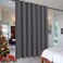 RYB HOME Blackout Room Divider Curtains Privacy Loft Screen Adjustable Ceiling to Floor Curtain Drapes Partitions for Bedroom Dorm Doorway Bay Window Wide 100 x Long 84 Grey 1 Panel
