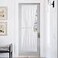 NICETOWN Lined Look Door Panel Semitransparent Voile Window Curtain Panel Semi Sheer for PatioSliding Glass Door with One Bonus Tieback 52 Width by 72 Length White